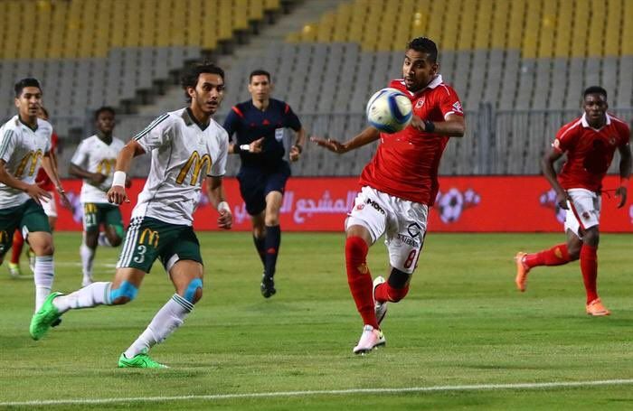 جانب من مواجهة الأهلي والمصري البورسعيدي