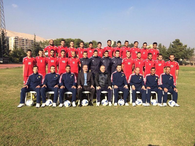 فريق الجيش السوري مع جهازه الفني والاداري