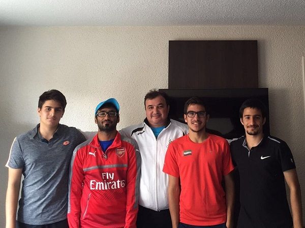 منتخب الامارات للتنس مع المدرب هشام البراملي  في فرنسا 