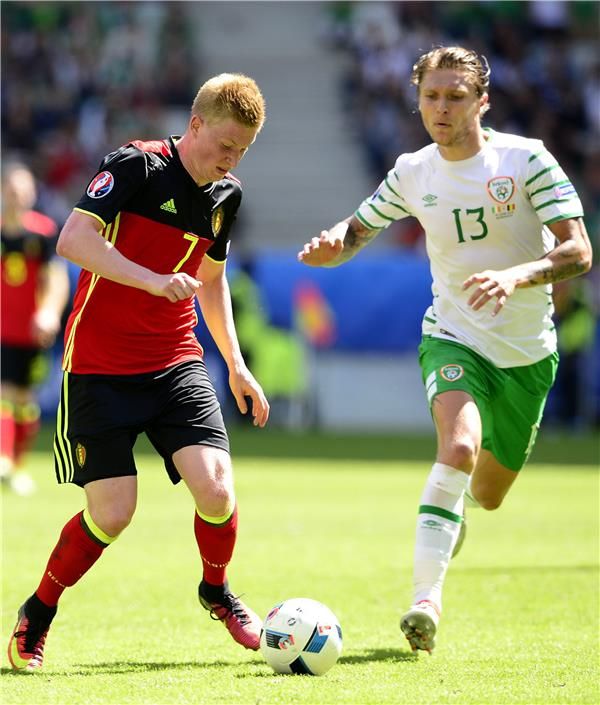 كيفن دي بروين من المباراة أمام إيرلندا