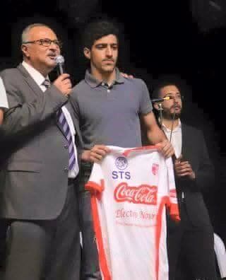 امين بن حميدة يحمل زي الاولمبي الباجي