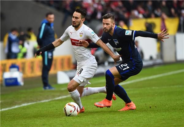 لوكاس روب في مباراة شتوتغارت مع هيرتا برلين