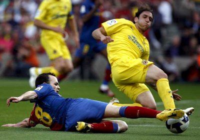 جانب من لقاء برشلونة وفياريال