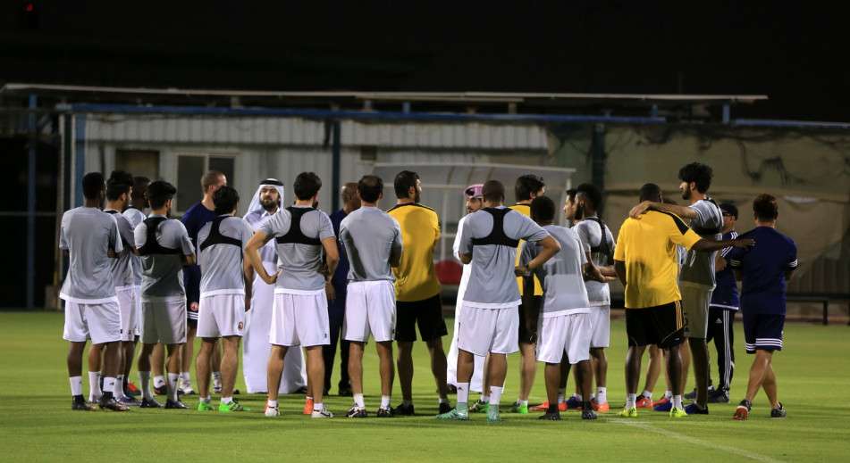 استعدادات فريق العربي القطري