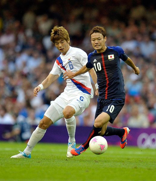 من مباراة اليابان وكوريا الجنوبية في دورة لندن 2012