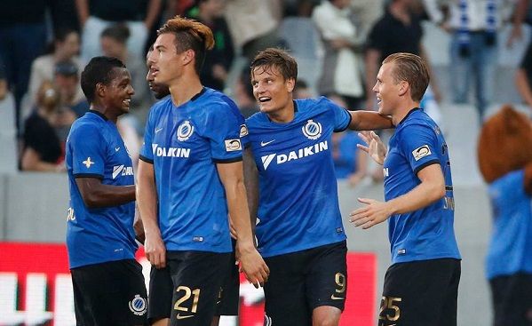 فرحة لاعبي كلوب بروج بأحد الاهداف