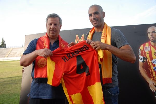 حسين الراقد صحبة رئيس الترجي حمدي المدب 