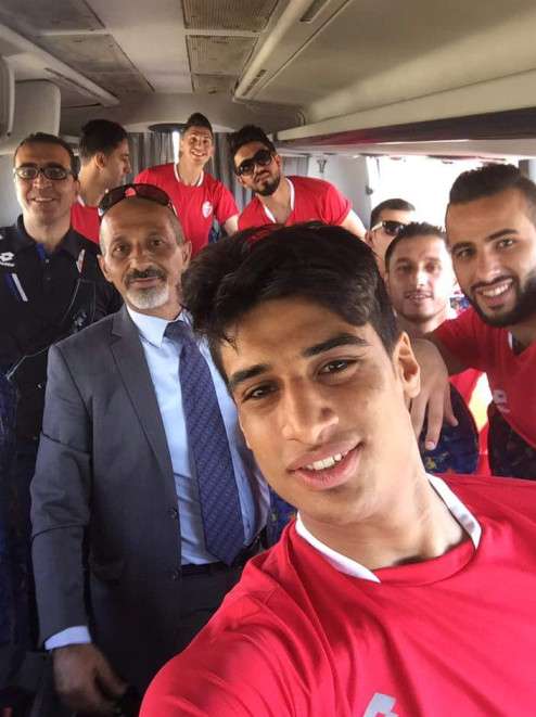 وصول الأهلي إلى غزة