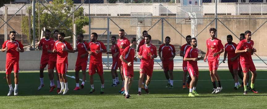 من المران الأخير للمنتخب.