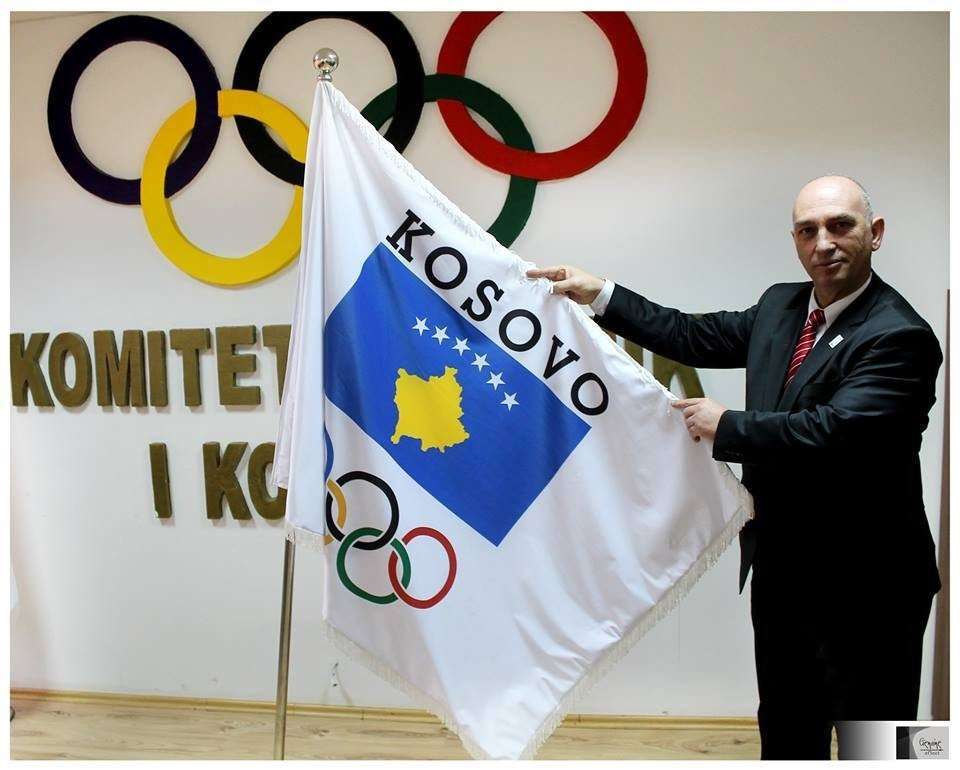 kosovo flag with besim