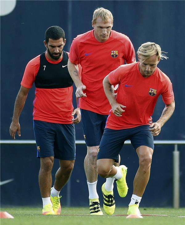 جانب من تدريبات برشلونة