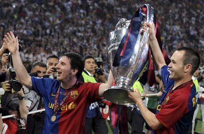 برشلونة لحظة التتويج باللقب