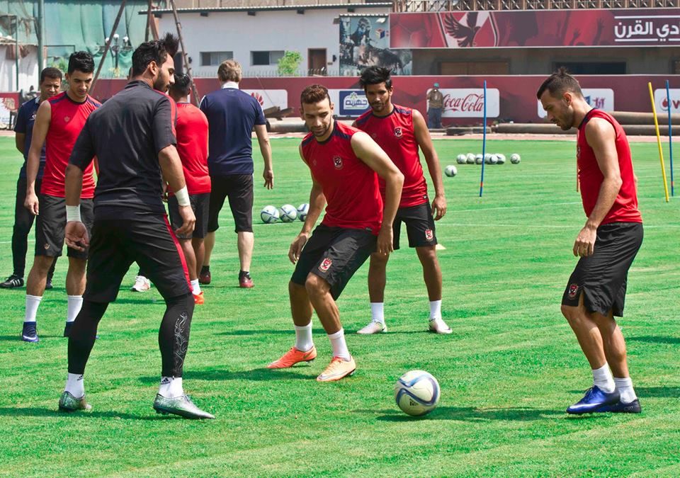 ميدو جابر في تدريبات الأهلي