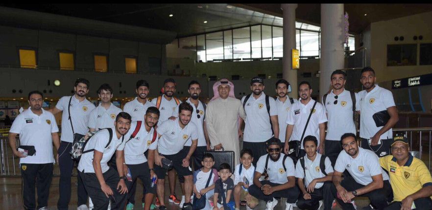 بعثة القادسية قبل التوجه إلى أبوظبي