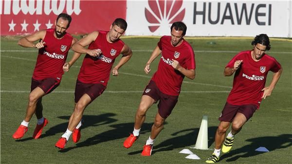 جانب من تدريبات أتلتيكو