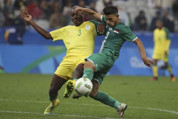 جانب من مباراة العراق وجنوب إفريقيا