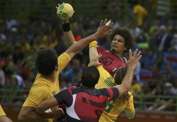 من مباراة مصر والبرازيل