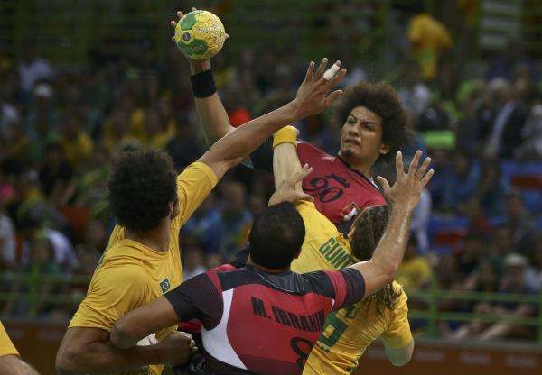 من مباراة مصر والبرازيل