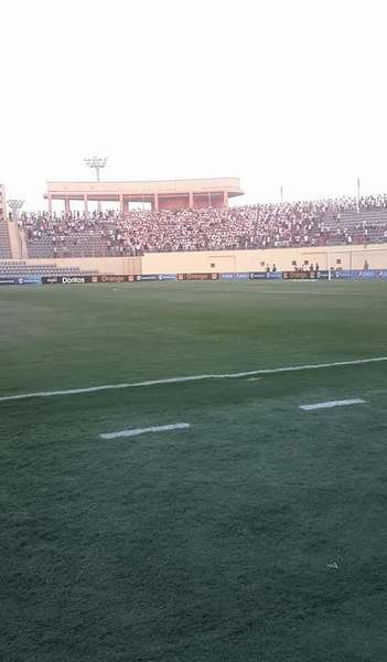 ملعب بتروسبورت قبل ساعات