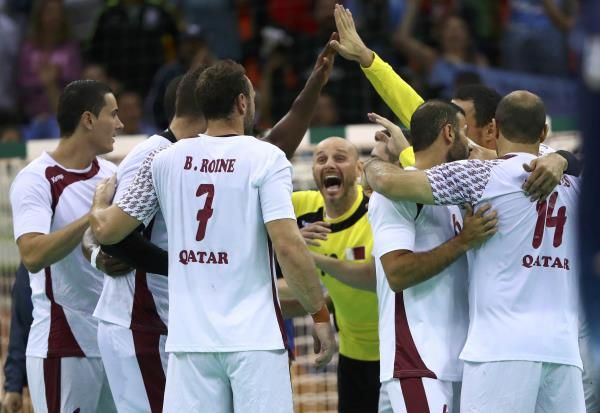 فرحة لاعبي منتخب قطر