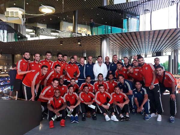 المنتخب الأردني خلال زيارته المتحف