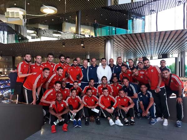 المنتخب الأردني خلال زيارته المتحف
