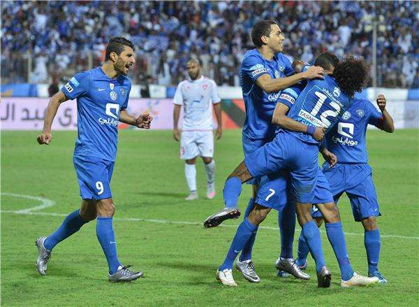 فرحة لاعبي الهلال