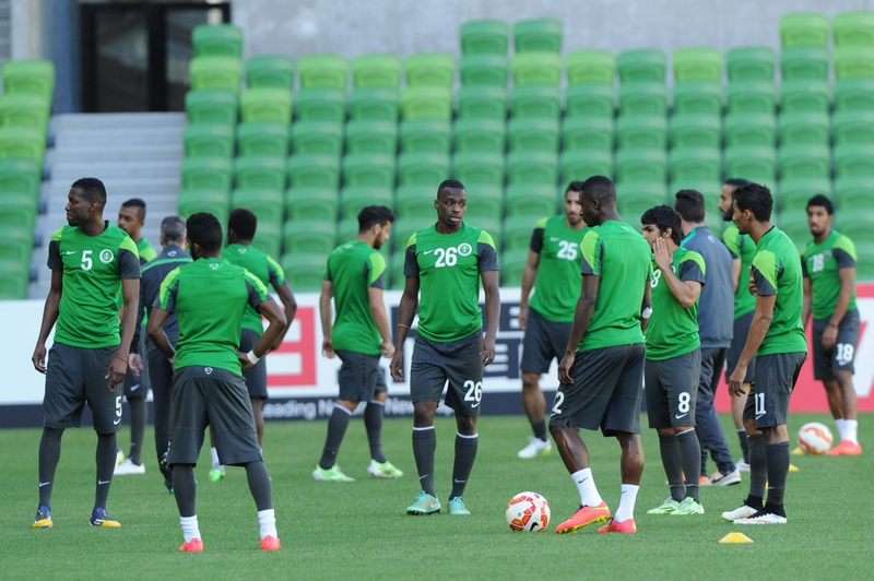 صورة أرشيفية من تدريبات منتخب السعودية