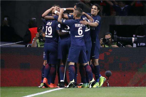 فرحة لاعبي باريس سان جيرمان