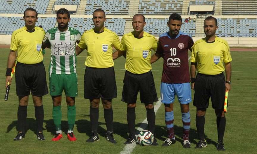 الحكم سلامة متوسطاً قائدي الأنصار والنجمة قبل نهائي كاس النخبة أمس