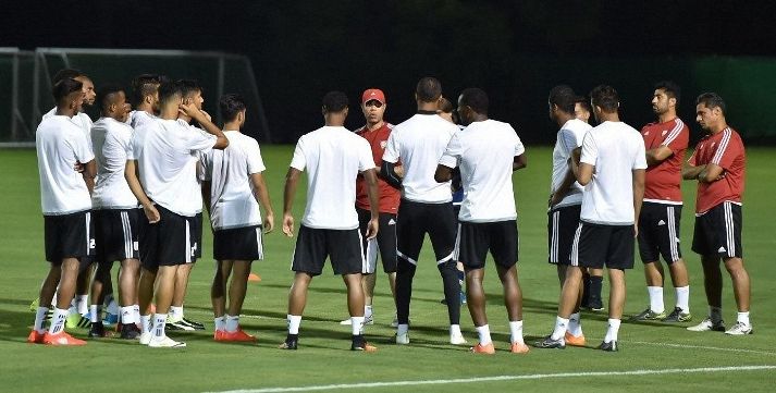 جانب من تدريبات المنتخب الإماراتي 