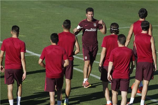 جانب من تدريبات أتلتيكو مدريد