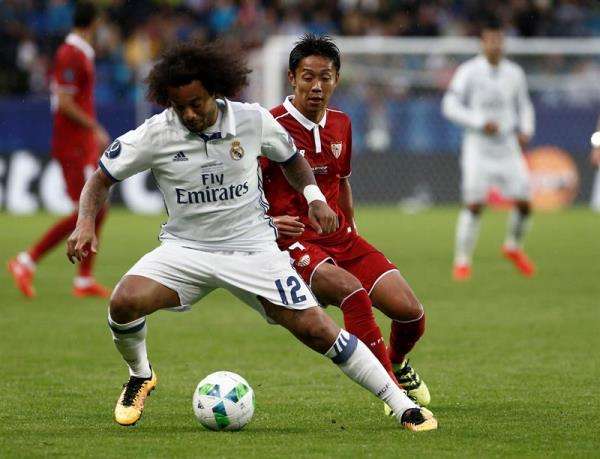 من مباراة السوبر بين ريال مدريد وإشبيلية