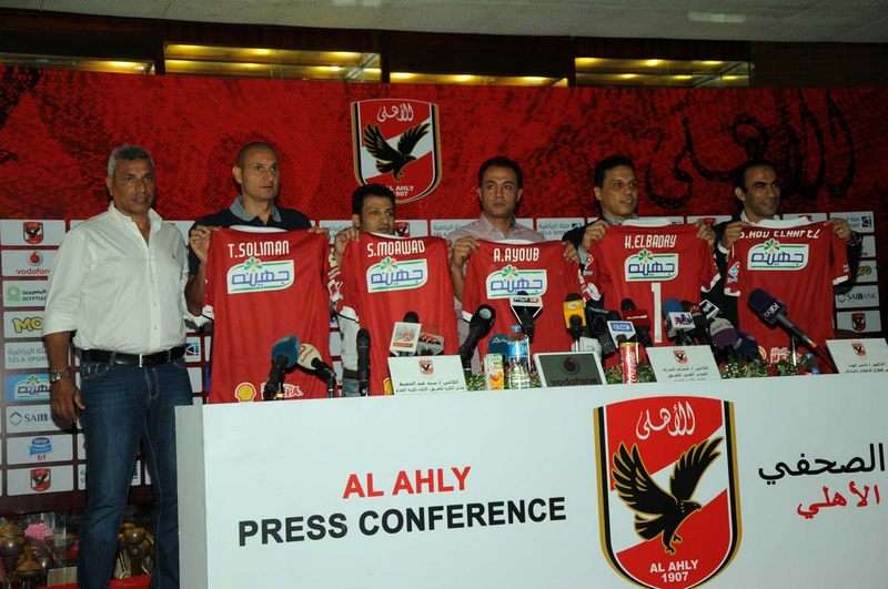 سيد معوض أثناء مؤتمر تقديم الجهاز الفني