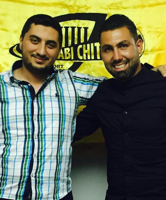لحاف مع رئيس نادي النبي شيت أحمد الموسوي بعد التوقيع اليوم