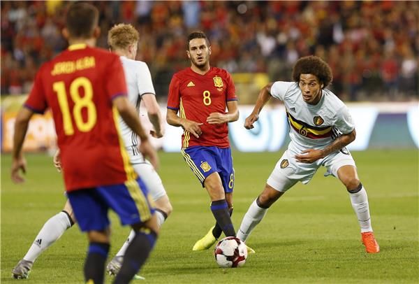من لقاء اسبانيا و بلجيكا 