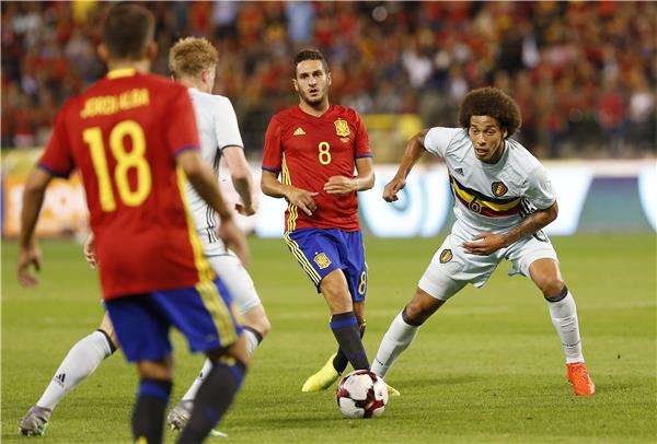 من لقاء اسبانيا و بلجيكا 