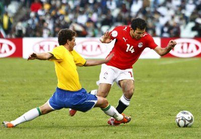 جانب من لقاء مصر مع البرازيل في البطولة