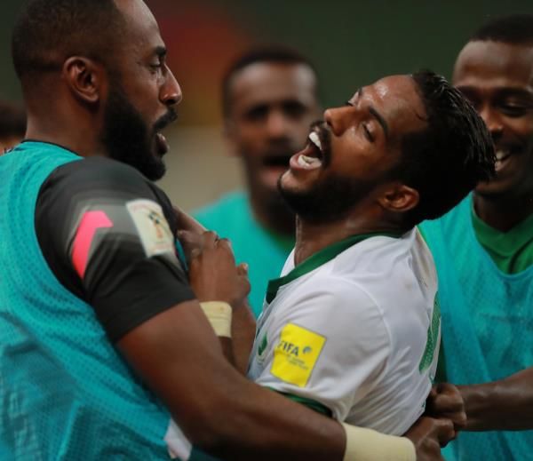 فرحة لاعبي السعودية