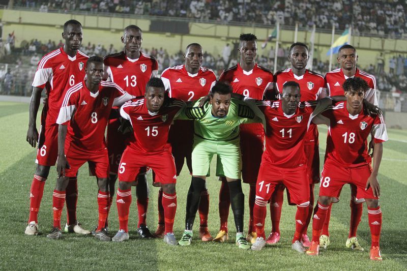 منتخب السودان في آخر مباراة بتصفيات كأس أمم أفريقيا 2017 أمام الجابون