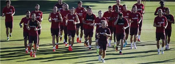 جانب من تدريبات أتلتيكو مدريد