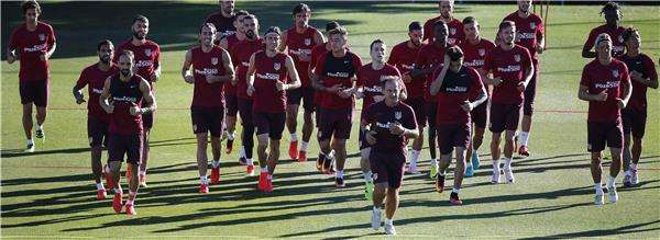 جانب من تدريبات أتلتيكو مدريد