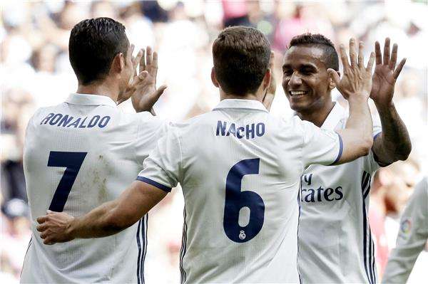 فرحة لاعبو ريال مدريد