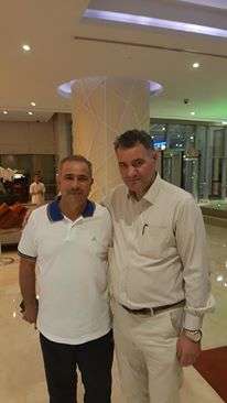 أبو الخير مع مدرب الجيش في قطر