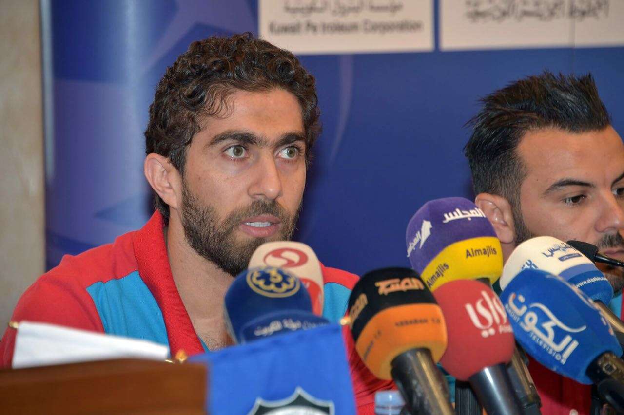  الخطيب كما بدا اليوم في مؤتمر السوبر