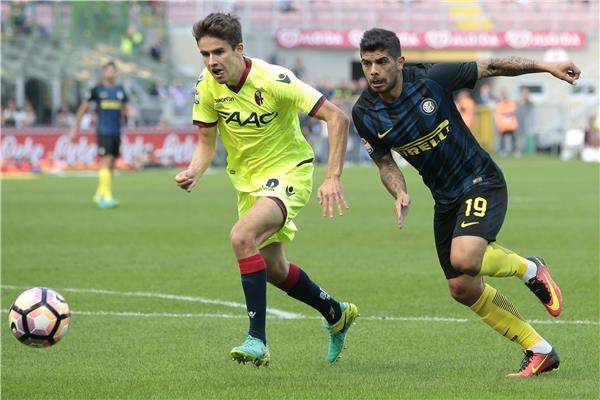 جانب من مباراة إنتر ميلان وبولونيا