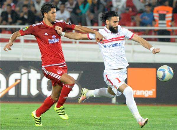 باسم مرسي خلال مباراة الوداد المغربي