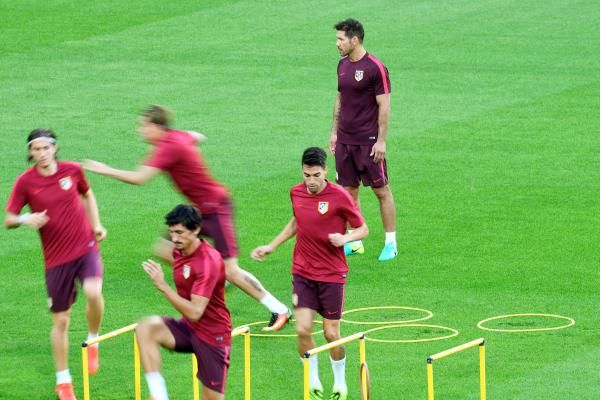 جانب من تدريبات أتلتيكو مدريد