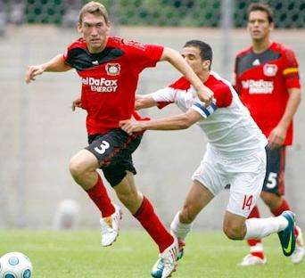 لقطة من مباراة الوداد و باير ليفركوزن