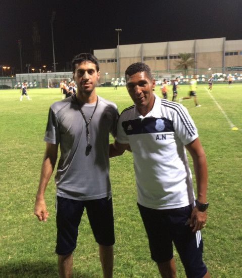 هاني الصقر مع المدرب سيلفا